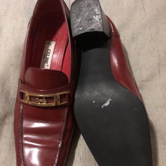 BURGUNDY CELINE LOAFERS size 7 - Need to Break In - Picture 5 of 9